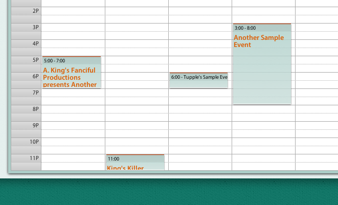 Community event calendar