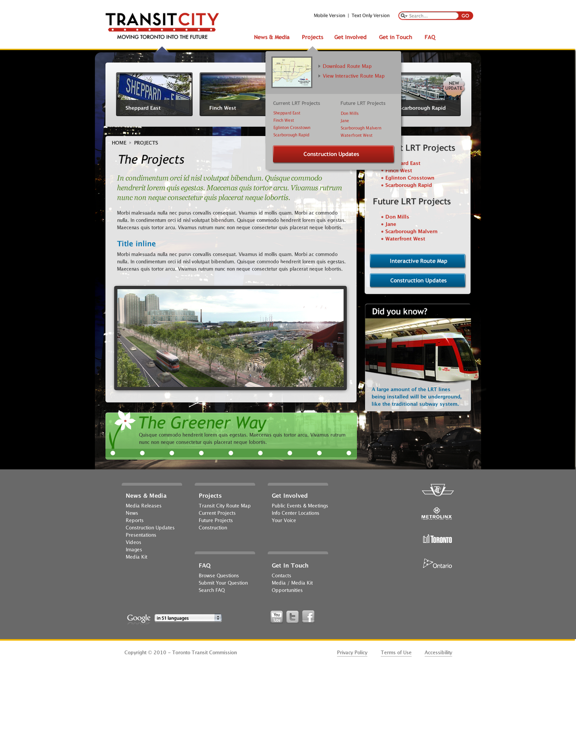 Transit City alternative visual design option